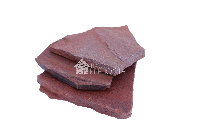 Малиновый песчаник с разводами, толщина камня 20-25 мм